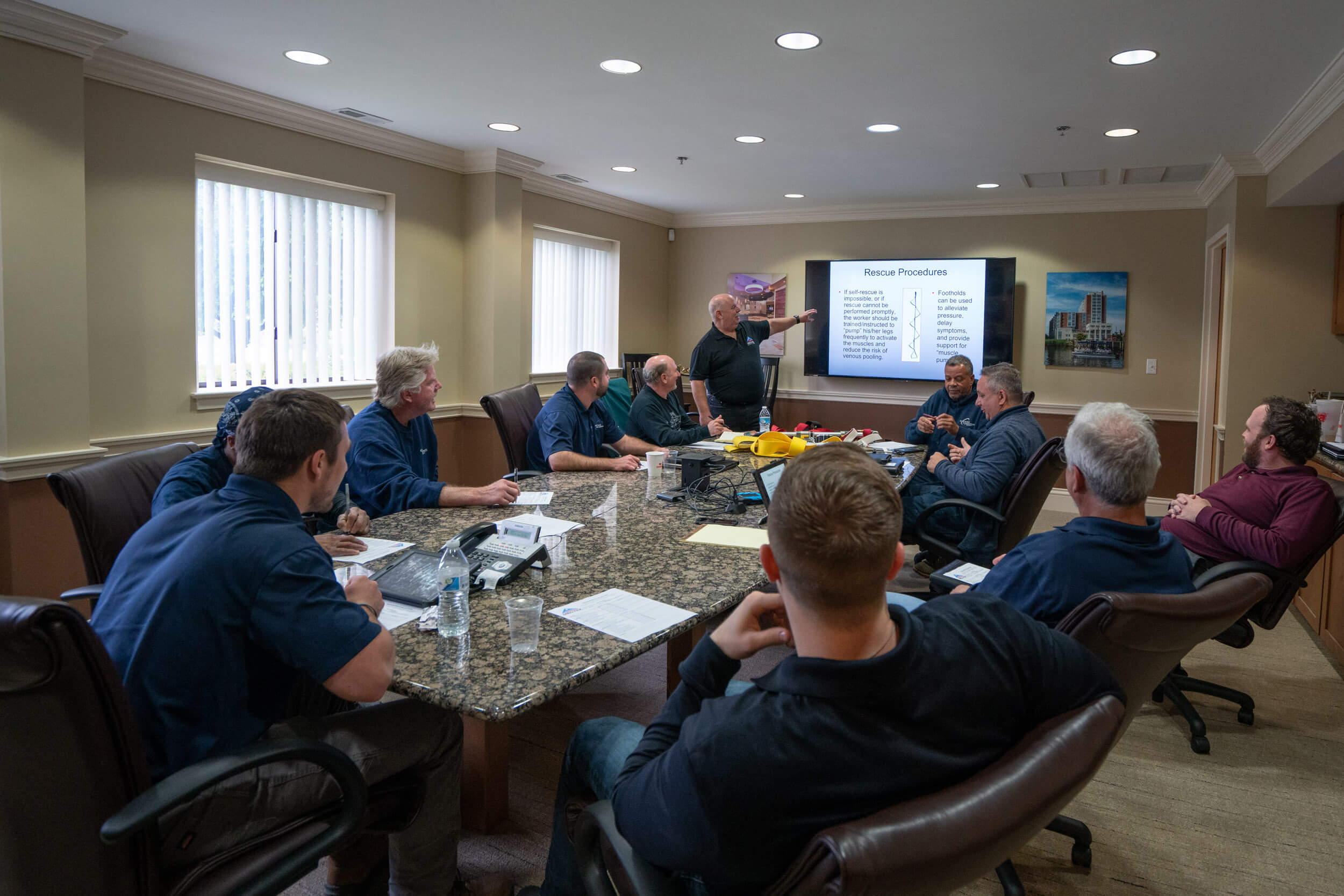 C & C Construction staff undergoing safety training