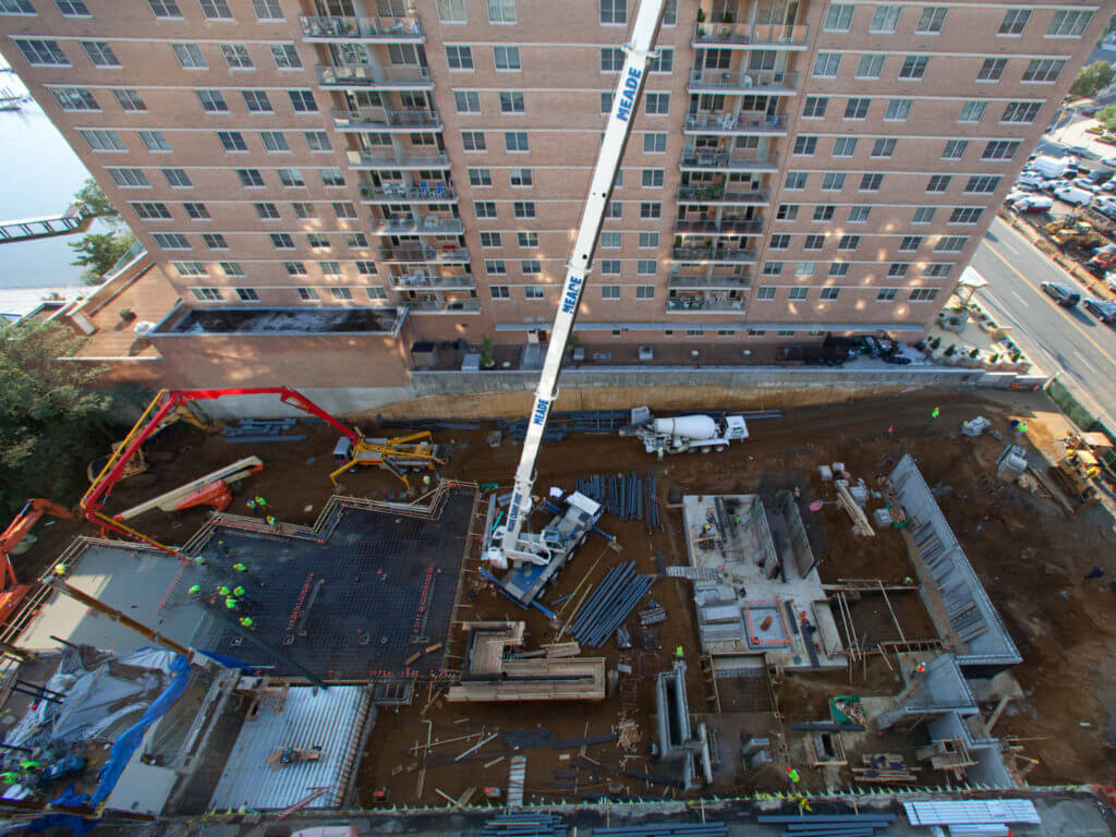 Overhead Senior Living Construction of The Atrium at Redbank