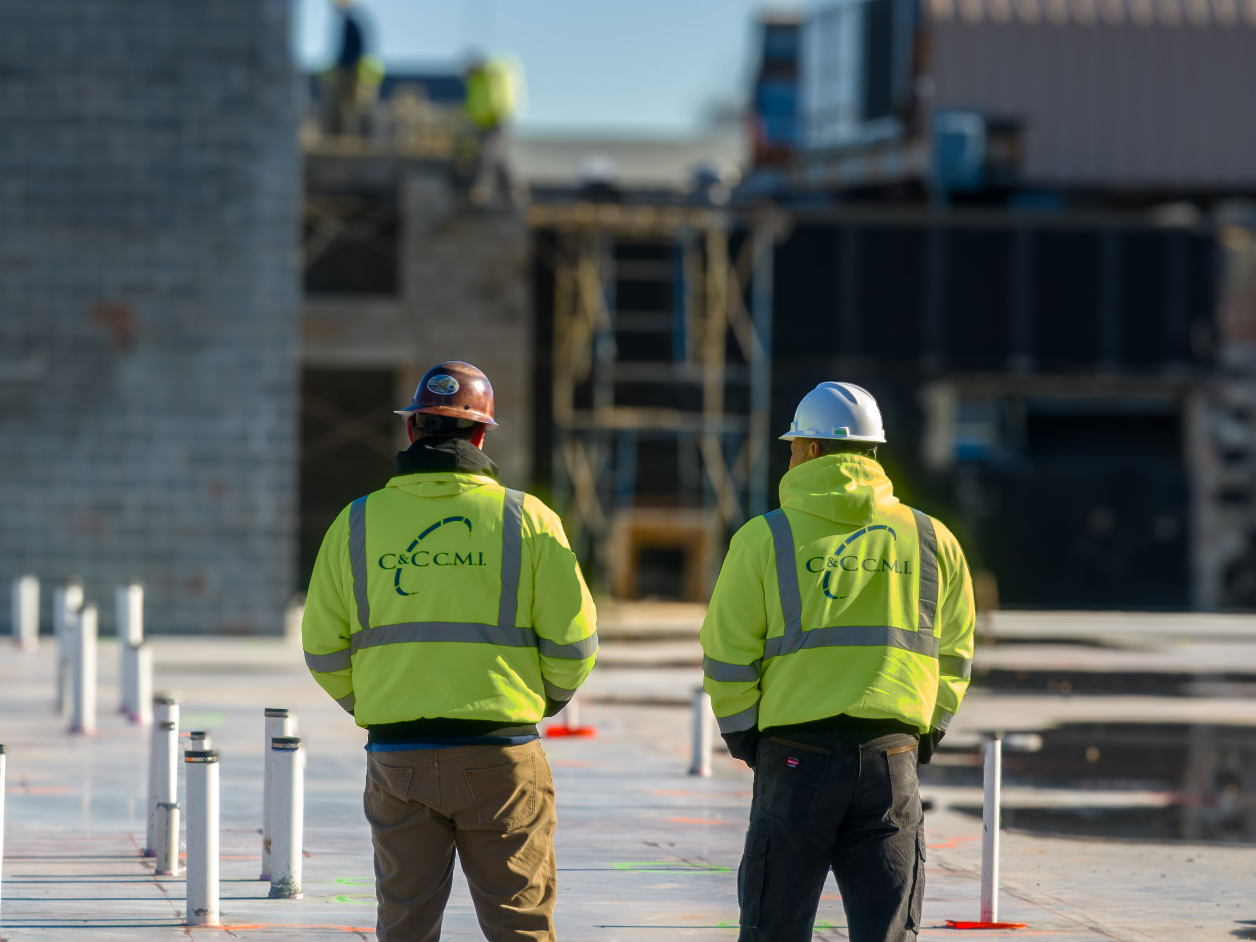 C & C worker focusing on construction drawings